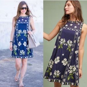 Maeve Rosa Embroidered Swing Dress